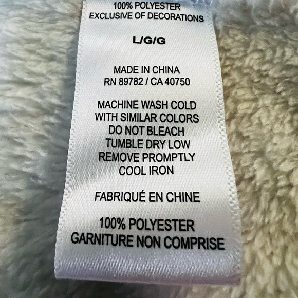 Natori Cream Robe With Leopard Trim in brown,gray and cream Size Large - Picture 11 of 13